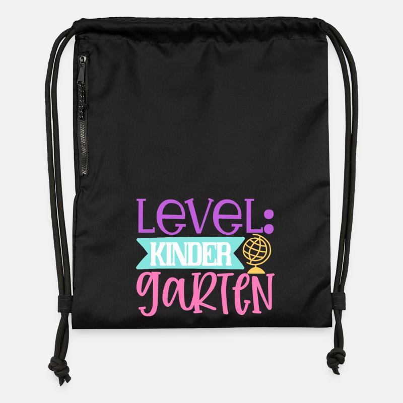 Level: Kindergarten - Turnbeutel aus Recycling-Material - Schwarz