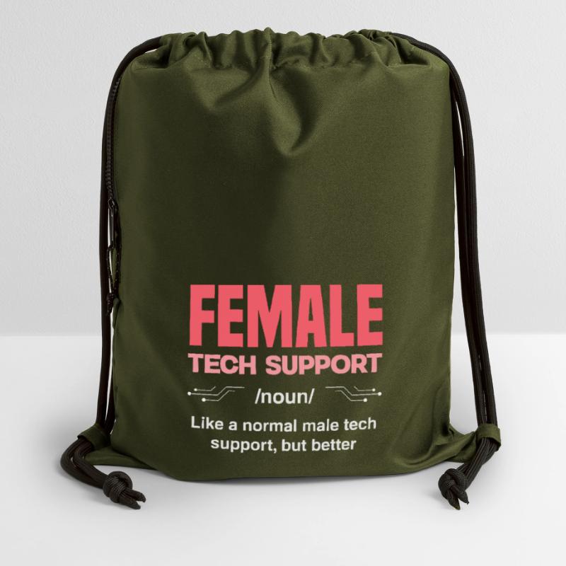 Tech Support Frau Definition IT Admin Computer Turnbeutel aus Recycling-Material