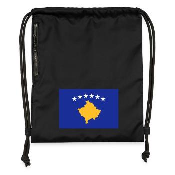 Kosovo - Turnbeutel aus Recycling-Material - Schwarz - Vorne