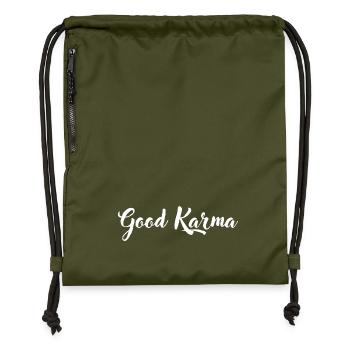 Good_Karma - Turnbeutel aus Recycling-Material - military Green - Vorne