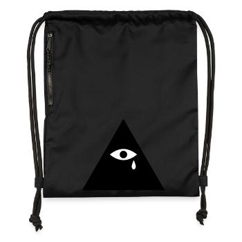 Pyramide Träne - Turnbeutel aus Recycling-Material - Schwarz - Vorne