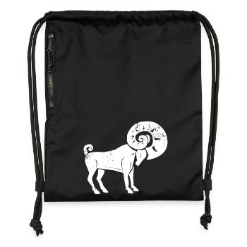 Bélier signe du zodiaque - Sac à cordon en polyester recyclé - military green - Devant