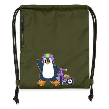 Vélo Pingouin - Sac à cordon en polyester recyclé - military green - Devant
