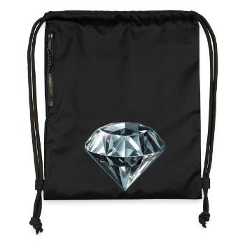 Kostbarer Diamant Edelstein - Turnbeutel aus Recycling-Material - Schwarz - Vorne