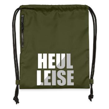 howl quietly - Gymsac made from recycled material - military green - Front