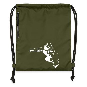 planche à neige - Sac à cordon en polyester recyclé - military green - Devant