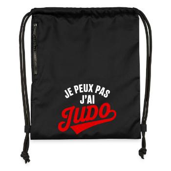 Ich kann nicht, ich habe Judo, Humor, Judoka. - Turnbeutel aus Recycling-Material - Schwarz - Vorne