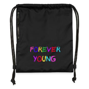 Young - Turnbeutel aus Recycling-Material - Schwarz - Vorne