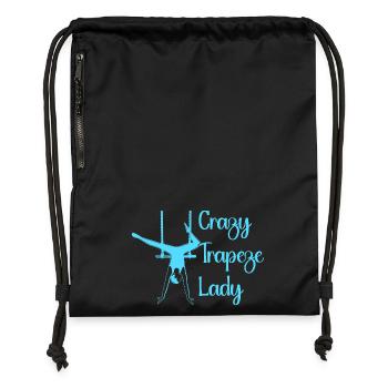 Crazy Trapeze Lady Circus Performer Costume Gifts - Gymsac made from recycled material - black - Front
