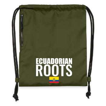 Ecuadorian Roots Ecuador Ecuadorianisch Flagge - Turnbeutel aus Recycling-Material - military Green - Vorne