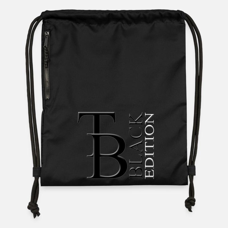 TB édition noire - Sac à cordon en polyester recyclé - noir
