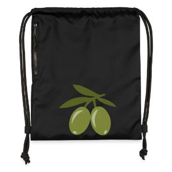 olive - Gymsac made from recycled material - black - Front