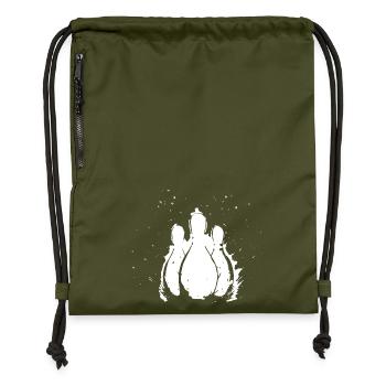 Bowling - Gymsac made from recycled material - military green - Front