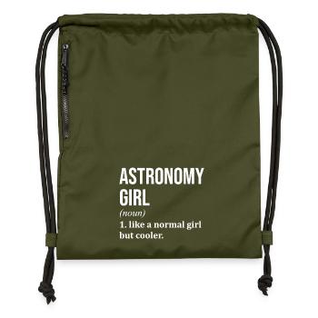 astronomie - Sac à cordon en polyester recyclé - military green - Devant