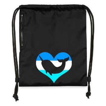 Narval - Sac à cordon en polyester recyclé - noir - Devant