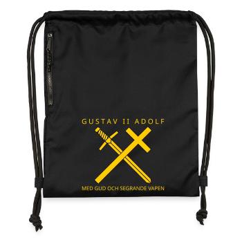 Gustav II Adolf - Gymsac made from recycled material - black - Front