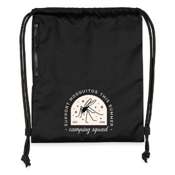 Camping moustiques drôles de camp squad citations sarcastiques - Sac à cordon en polyester recyclé - military green - Devant