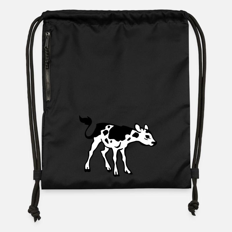 Veau - Sac à cordon en polyester recyclé - noir