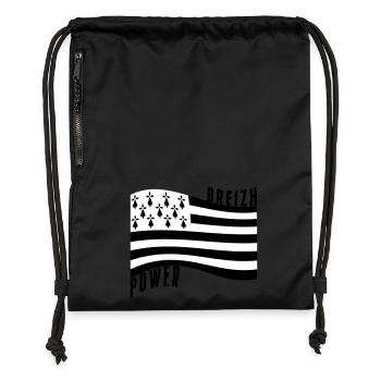 Flag Breizh Power - Gymsac made from recycled material - black - Front