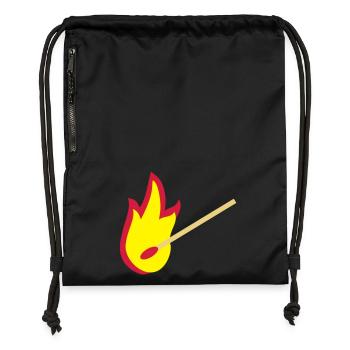 fire - Gymsac made from recycled material - black - Front