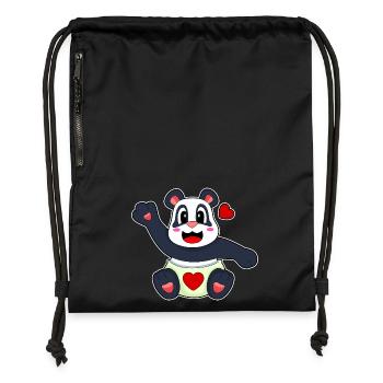Panda Baby Windel - Turnbeutel aus Recycling-Material - military Green - Vorne