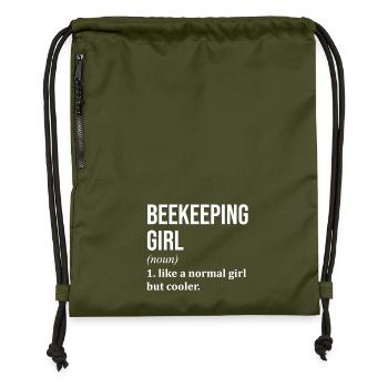 Imker - Turnbeutel aus Recycling-Material - military Green - Vorne
