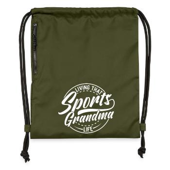 Sportliche Oma Leben Stilvolles Design - Turnbeutel aus Recycling-Material - military Green - Vorne
