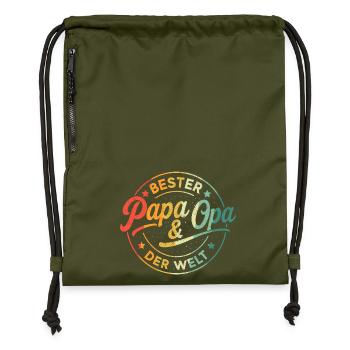 Opa Vatertagsgeschenk Ideen Papa Daddy Vatertag - Turnbeutel aus Recycling-Material - military Green - Vorne