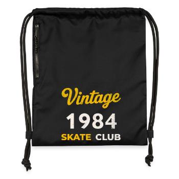 Vintage 1984 Skate Club Retro Geburtsjahr Geschenk - Turnbeutel aus Recycling-Material - Schwarz - Vorne
