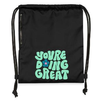 You’re Doing Great Bold Typography Positive Design - Turnbeutel aus Recycling-Material - Schwarz - Vorne