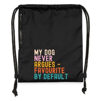 Dogs My Dog never argues - Gymsac made from recycled material - black - Front