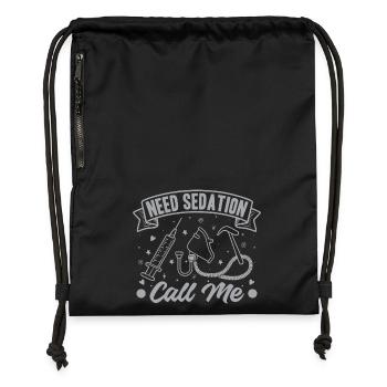 Anesthesiologist Need Sedation Anesthesia - Gymsac made from recycled material - black - Front