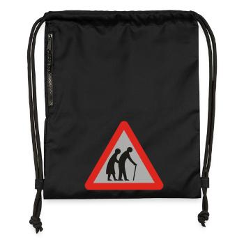 old folks - Gymsac made from recycled material - black - Front