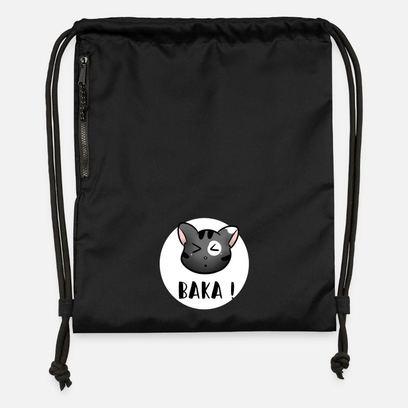 Baka - Sac à cordon en polyester recyclé - noir