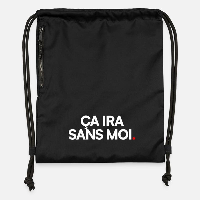 Ça ira sans moi - Sac à cordon en polyester recyclé - noir