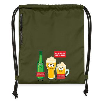 Save Water Drink Beer - Turnbeutel aus Recycling-Material - military Green - Vorne