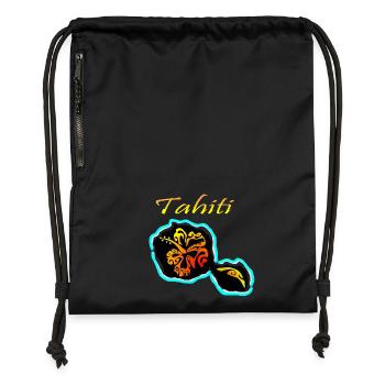 TAHITI - Gymsac made from recycled material - black - Front
