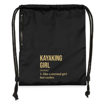 kayak - Sac à cordon en polyester recyclé - noir - Devant