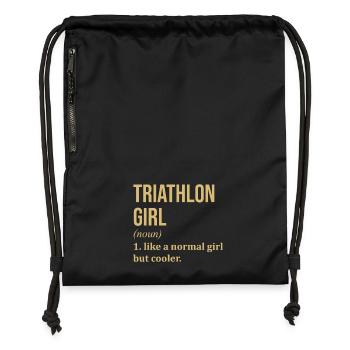Triathlon - Turnbeutel aus Recycling-Material - Schwarz - Vorne