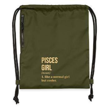 Poissons - Sac à cordon en polyester recyclé - military green - Devant