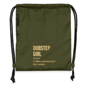 Dubstep - Gymsac made from recycled material - military green - Front