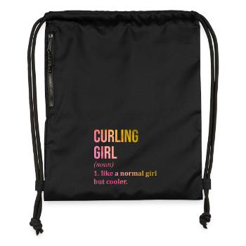 Curling - Turnbeutel aus Recycling-Material - Schwarz - Vorne