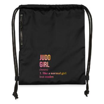 Judo - Turnbeutel aus Recycling-Material - Schwarz - Vorne