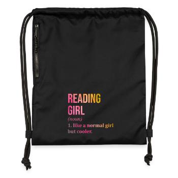 lecture - Sac à cordon en polyester recyclé - noir - Devant