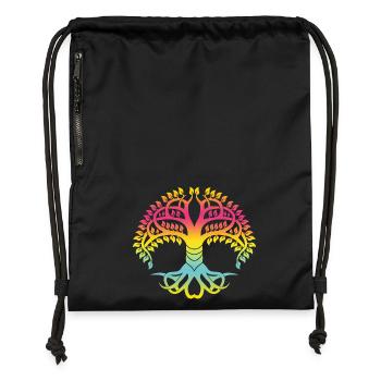 Tree of Life T-Shirt Gradient Coloring - Gymsac made from recycled material - black - Front