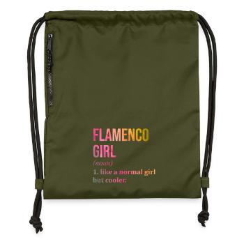 Flamenco - Turnbeutel aus Recycling-Material - military Green - Vorne
