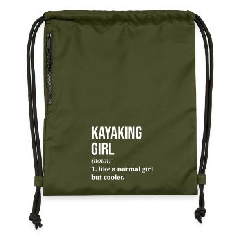 kayak - Sac à cordon en polyester recyclé - military green - Devant