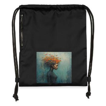 Mental Well - Being - Gymsac made from recycled material - black - Front