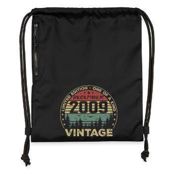 Retro Vintage December 2009 Birthday Gift - Gymsac made from recycled material - military green - Front