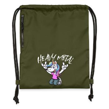 Unicorn Metal Road Trip Design Kinder Mädchen  - Turnbeutel aus Recycling-Material - military Green - Vorne
